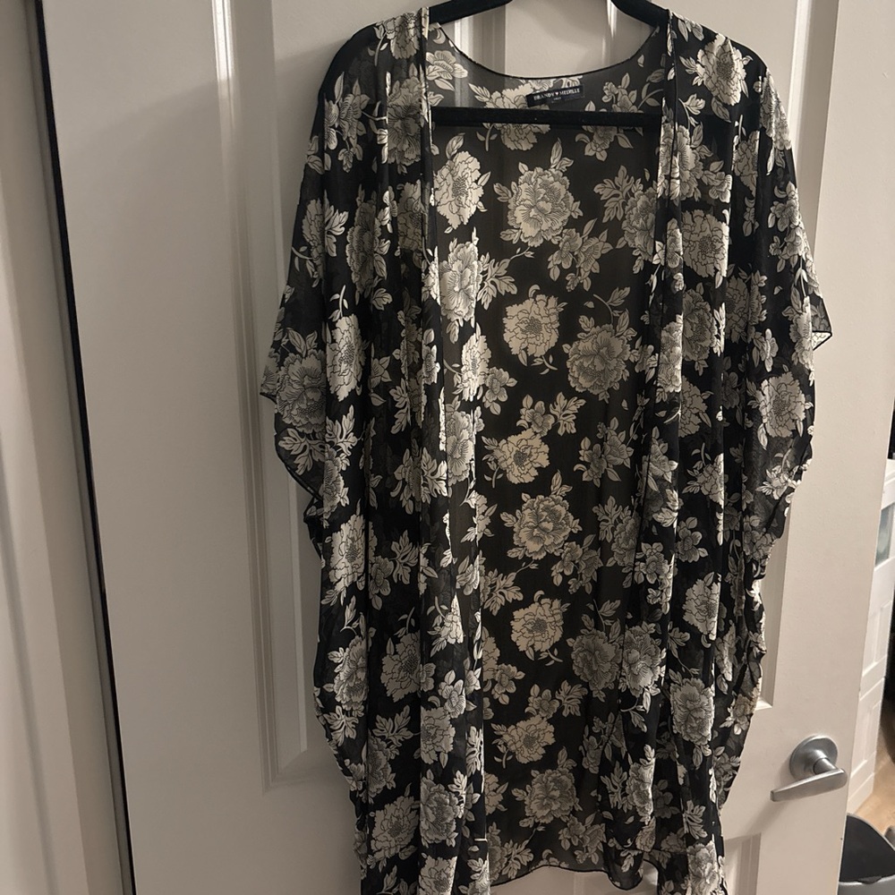 Brandy Melville Floral Sheer Kimono Cardigan